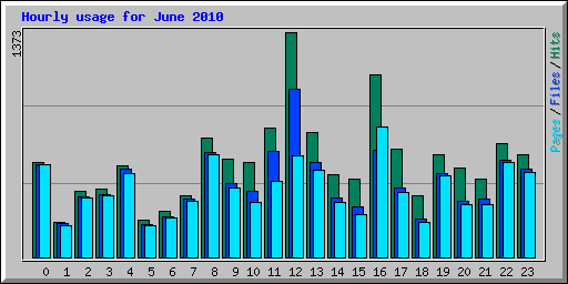 Hourly usage for June 2010
