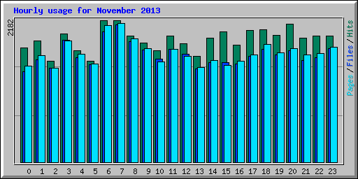 Hourly usage for November 2013