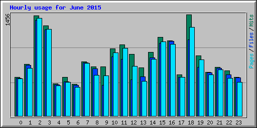 Hourly usage for June 2015