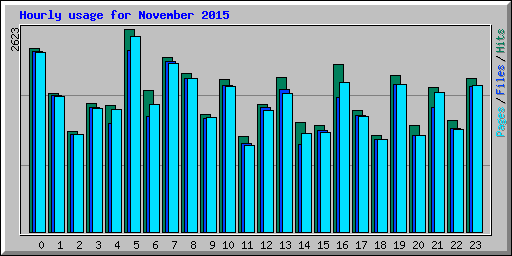 Hourly usage for November 2015