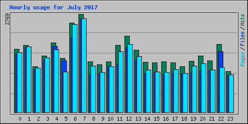 Hourly usage for July 2017