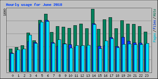 Hourly usage for June 2018