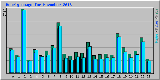 Hourly usage for November 2018