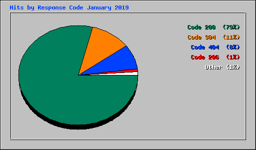 Hits by Response Code January 2019